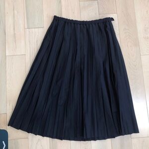 Petit Clair girls navy pleaded midi skirt